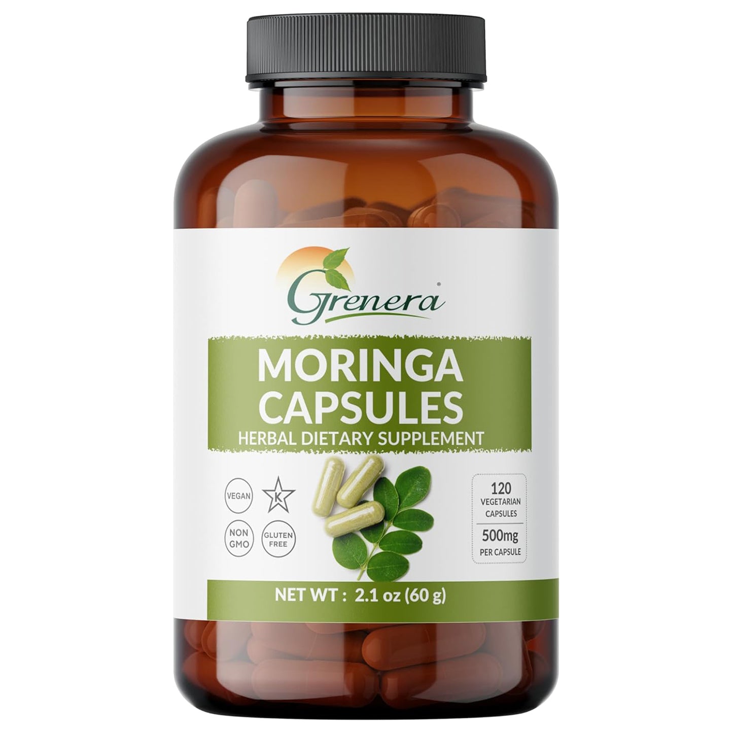 Grenera Organic Moringa Leaf Capsules